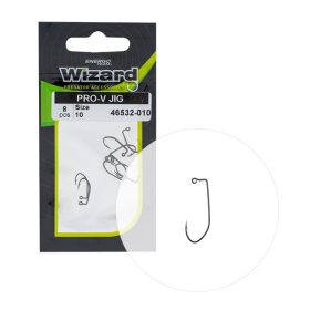   Wizard Pro-V Jig Haken mit Öhr und Widerhaken 3/0 Spinn-Offsethaken