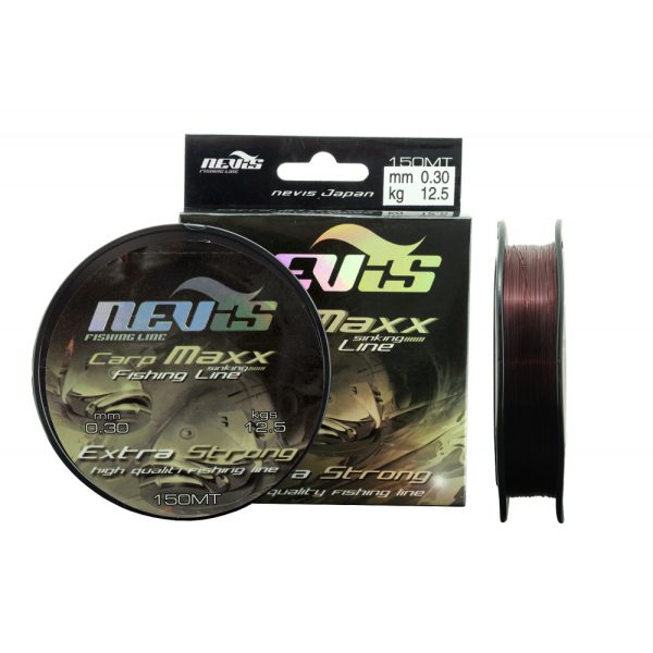 Nevis Karpfen Maxx 150m 0.35mm Monofile Hauptschnur-Braun