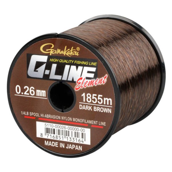 Gamakatsu G-line Element Braun 755m 0.40mm Monofil Hauptschnur-Braun