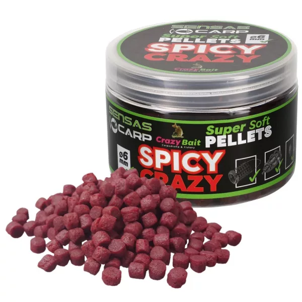 Sensas Super weich Spicy Crazy 4mm Hakenpellet 60gr