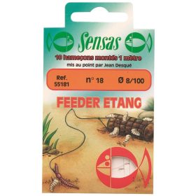   Sensas Feeder Etang 100cm 0,12mm 16 Monofil vorgebundener Haken 10 Stk.