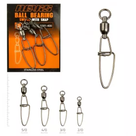 Nevis Kugellagerwirbel mit Karabiner 3/0 4 Stk.