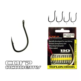   Carp Academy Teflon Hook XS-5 Schwarz 2 10Stk/Packung Öhrhaken Widerhaken Boiliehaken