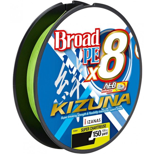 OWNER Kizuna X8 Chartreuse 135m 0,13mm Geflochtene Spinnangelschnur