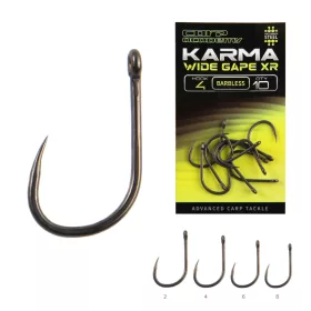   Carp Academy Karma Wide Gape XR 8 Ösenhaken, ohne Widerhaken 10Stk