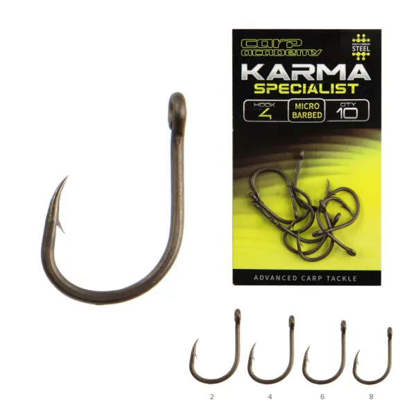 Carp Academy Karma Specialist-X 8 geöster Haken mit Widerhaken 10db