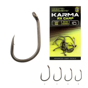   Carp Academy Karma RX Carp 8 Boiliehaken mit Öhr und Widerhaken 10 Stk.