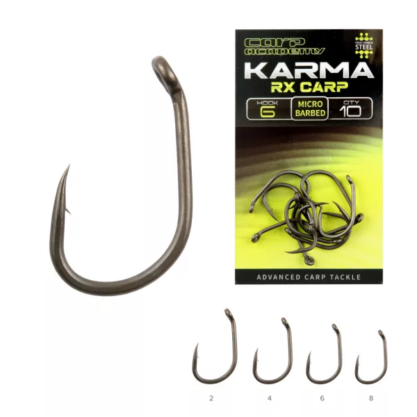 Carp Academy Karma RX Carp 4 Öhrhaken mit Widerhaken für Boilies 10 Stk.