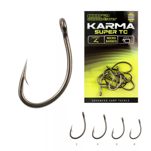 Karma Super TC 4 Öhr, Haken mit Widerhaken für Boilies 10Stk.