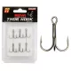 Reiva Treble Hook TR-19 Schwarz 1 6 Stk./Packung Öhrhaken mit Widerhaken für Raubfische