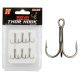 Reiva Treble Hook TR-19 Schwarz 10 6 Stk./Packung Öhrhaken mit Widerhaken für Raubfische