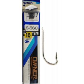   Owner 50560 Furansu 14 Vorgebundener Karpfenhaken mit Plättchen und Widerhaken 10 Stk.