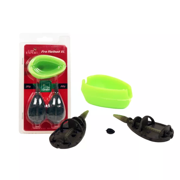 Carp Expert PRO Method XL Korb mit Füllgerät Go Green 40 + 40g