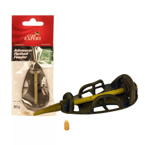 Carp Expert Advancer Method Feeder 30gr Go green Zinklegierung Method Korb