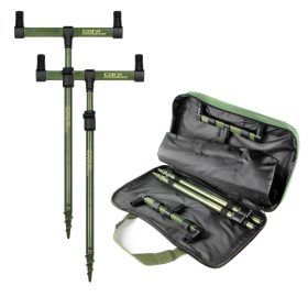   CARP ACADEMY Rutenhalter-Set Black Carp 2-teilig 40-60cm/25cm Erdspieß-Set