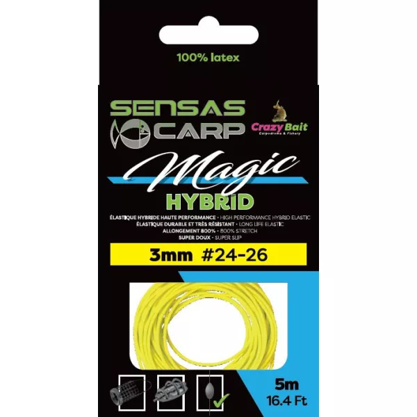 Sensas Magic Hybrid 2mm 5m Hybrid-Gummizug für Kopfruten