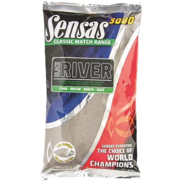 Sensas 3000 Fluss Schwarz Grundfutter 1kg