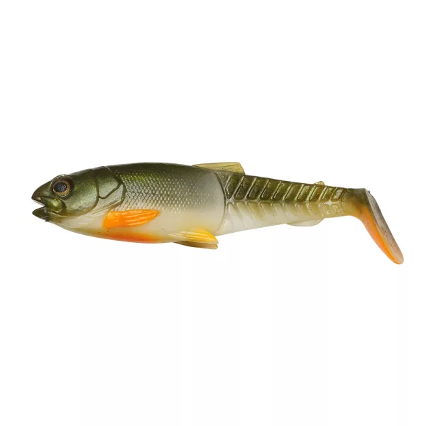 Savage Gear Craft Cannibal Paddletail Plastikköder 8,5cm 7gr Olive pearl Hot orange