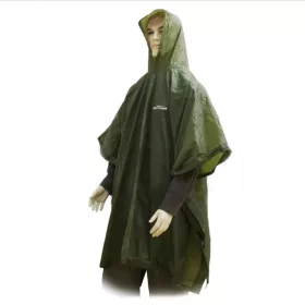 Outdoor PVC Poncho Olive Regenmantel M
