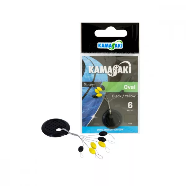 Stopper Kamasaki Oval Schwarz/Gelb L