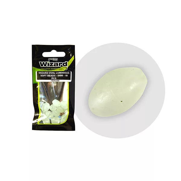 Wizard Welsangeln Ovale phosphoreszierende 6mm Gummikugeln 10 Stück