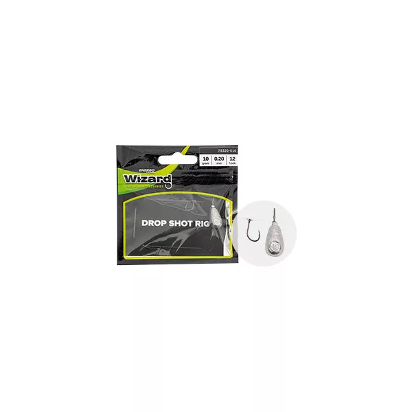 Wizard DROPSHOT LEADER LIGHT 10G 0.20 12ER HAKEN Dropshot Vorfach