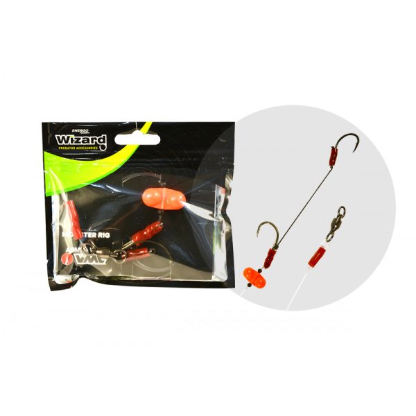 Wizard Monster Surface Livebait Double Monobraid Rig 6/0+8/0 Specimen Wallervorfach