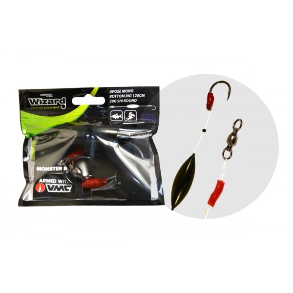 Wizard Monster Upose Mono Bottom Rig 9/0 20gr Round Wallervorfach