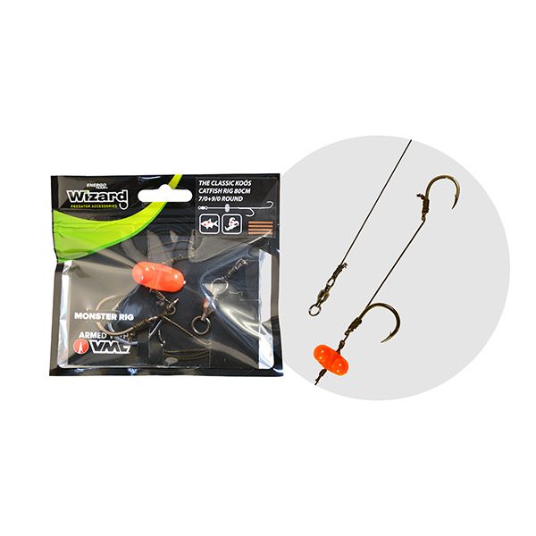 Wizard Monster - The Classic Koós Catfish Rig 9/0+11/0 Round Welsvorfach