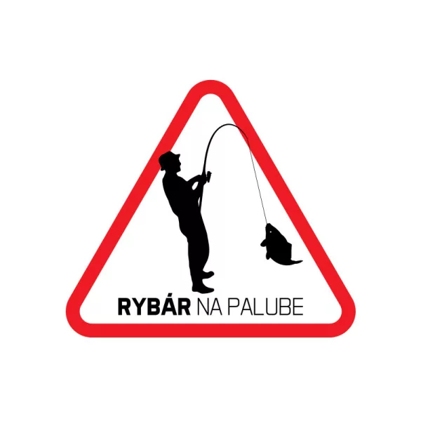 Delphin Selbstklebend - Angler an Bord