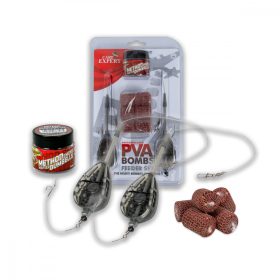   Carp Expert Rapid Pva Bomb Set Montage 30gr+30gr 2 Montagen + 6 PVA Bombs + Köder Grundfischen