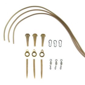   Carp Academy Komplettes Endtackle - auf weichem Schlauch Braun 3 Stk.