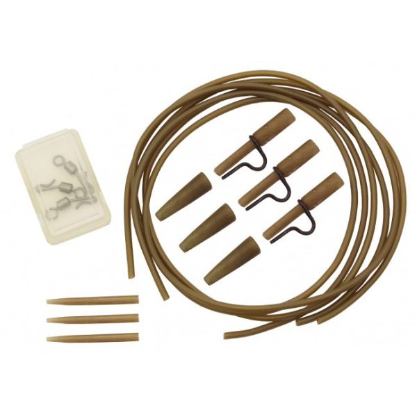 Carp Academy Komplettes Endtackle - auf weichem Schlauch Braun 3 Stk.