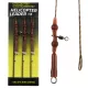 Carp Academy Komplette Endmontage mit Bleieinsatzschnur, Wirbel und Bleiclip 75cm 35lb 3 Stk.
