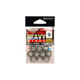   Decoy R-5 Heavy Class Silver 8 150lb Split Ring Schlüsselring 10 Stk.