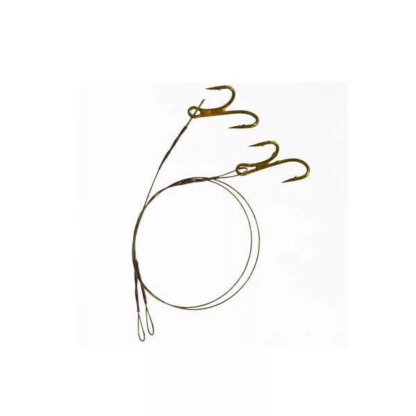 Wolfram-Vorfach mit Drilling 9 9Kg 2 Stk/Pckg