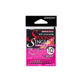   Decoy 30 Spoonin Single #10 Einzelhaken für Raubfische mit Öhr und Widerhaken 12 Stk.