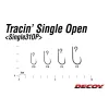 Decoy 31OP Tracin Single Open #4 Raubfisch-Einzelhaken mit Öhr und Widerhaken 10db