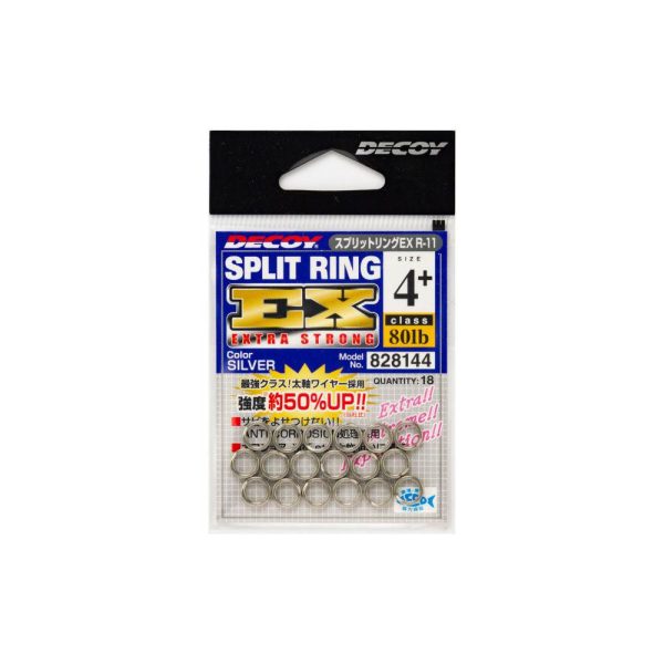 Decoy R-11 Ex Silver 5+ 100lb Split Ring Sprengring 18 Stk.