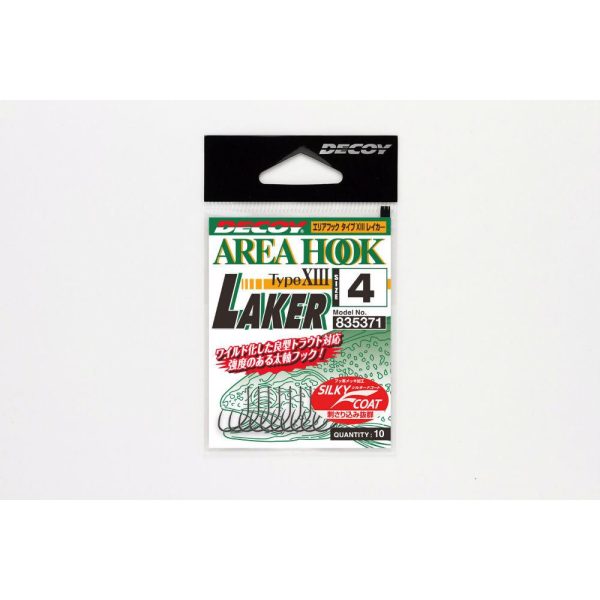 Decoy Area Type XIII Laker #10 Barbless Öhr-Einzelhaken für Raubfische 10 Stk.