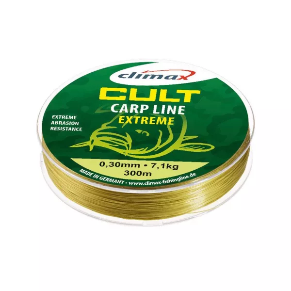 Climax Cult Carp Extreme Mono 1000m 0,28mm Matt Olive Monofile Hauptschnur
