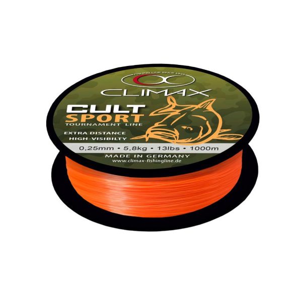 Climax Cult Carp Sport Mono Orange 1000m 0,30mm Monofil-Hauptschnur
