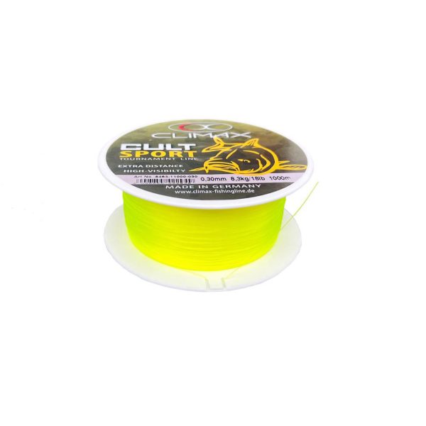 Climax Cult Carp Sport Mono Fluo Yellow 1000m 0,22mm Monofile Hauptschnur