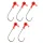 Nevis Gummifischkopf rot 3/0 3gr 5Stk/Pack Jigkopf