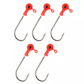 Nevis Gummifischkopf rot 5/0 5gr 5Stk/Pack Jigkopf