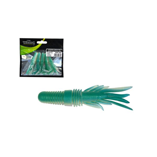 Wizard Bass Grub Green 7cm Kunstlarve 5Stk
