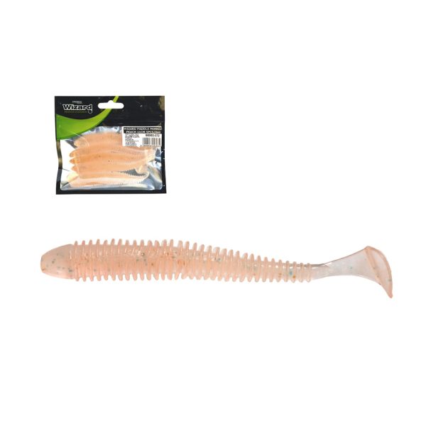 Wizard Power Minnow Peach 11cm Gummiköder 5Stk