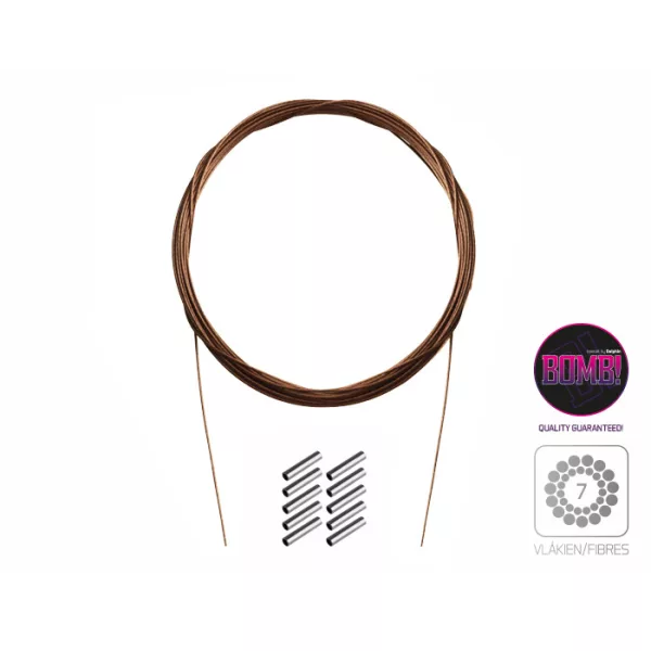 Delphin Stahlvorfach BOMB! mit Quetschhülsen / 7 Stränge 10m/18kg