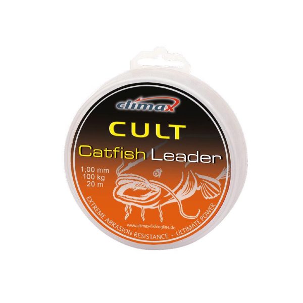 Climax Cult Catfish Havy Braid Leader 20m 1,00mm 100kg Grey Wels-Geflechtsvorfach