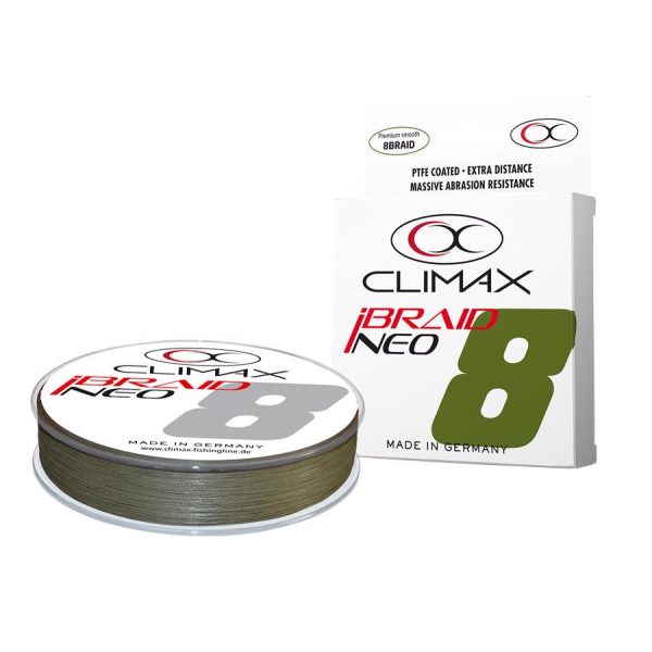 Climax iBraid Neo X8 Olive 135m 0,12mm 8,5kg Geflochtene Hauptschnur